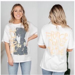 #542 Daydreamer Prince Sign Of The Times Tee In White medium